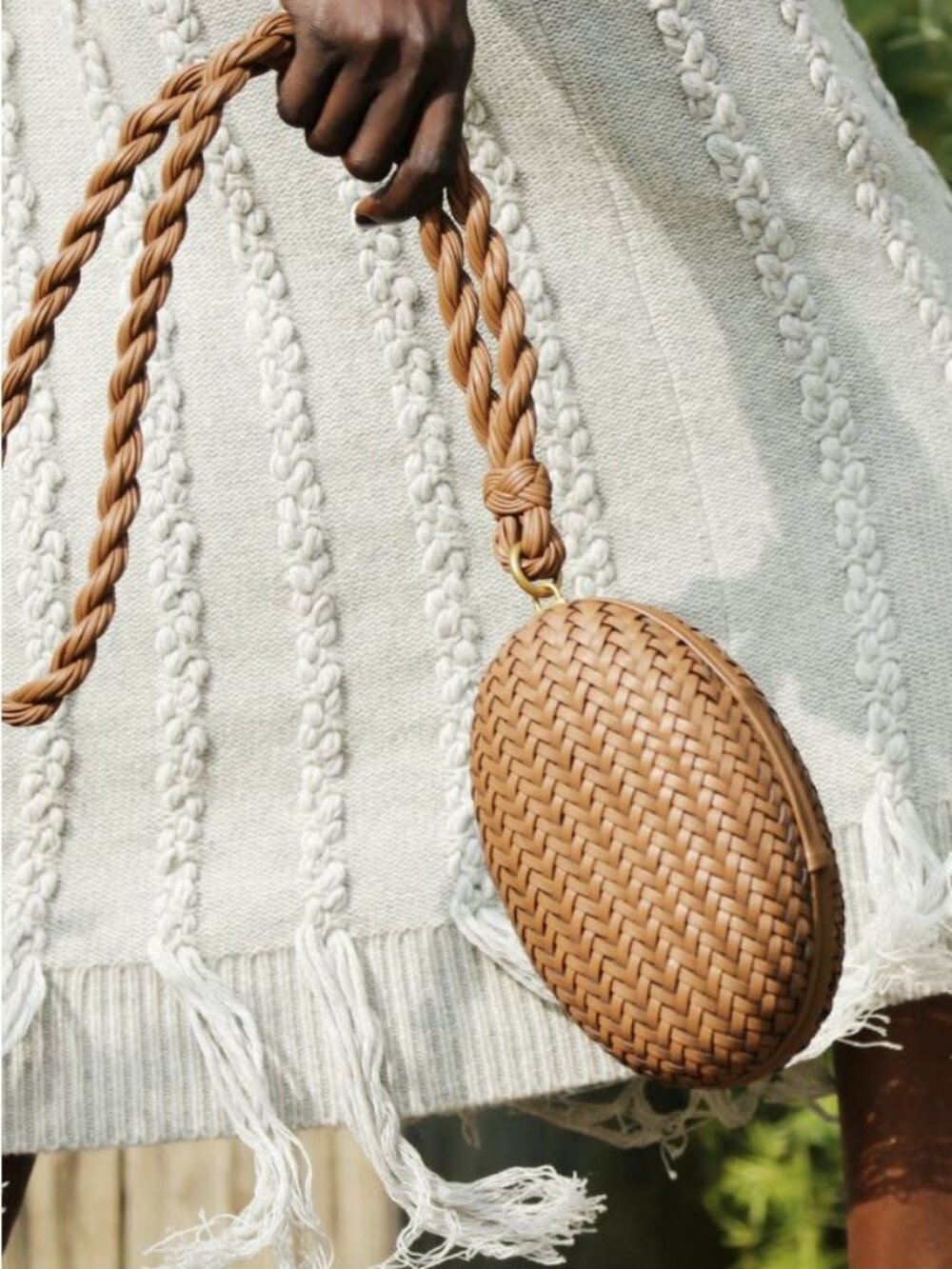 $2K MICHAEL KORS "JONI" HAND-WOVEN LEATHER PURSE_AS SEEN ON RUNWAY! - Picture 2 of 9